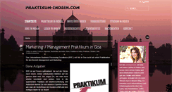 Desktop Screenshot of praktikum-indien.com